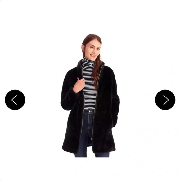 J. Crew Faux Fur Cocoon Coat - Picture 6 of 8